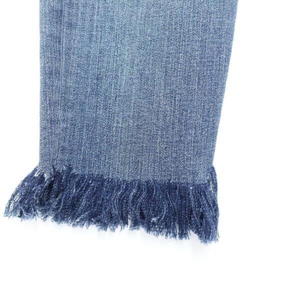 Kut from the Kloth Skinny Jeans Women 0 Blue Denim Stretch Frayed Hem High-Rise - Picture 3 of 9